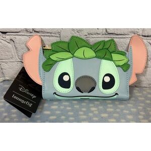 Loungefly Disney‎ Lilo & Stitch Wallet Faux Leather Zip Around Card Holder